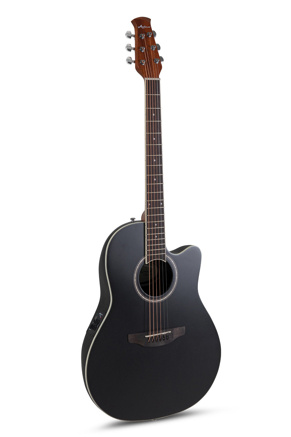Applause Elektro-akustinen kitara AB28 Super Shallow Bowl Cutaway, black satin