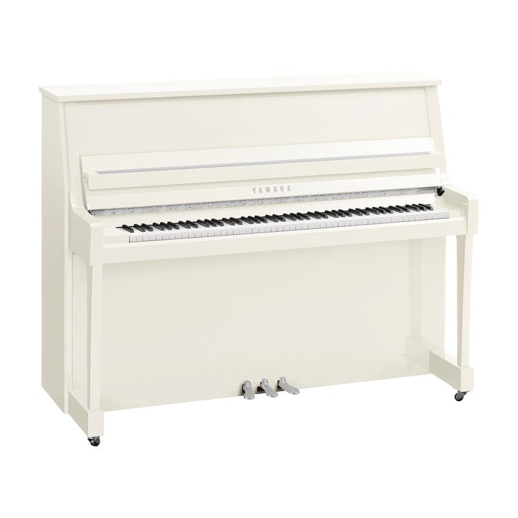 B20 akustinen piano valkoinen kiiltävä kromi