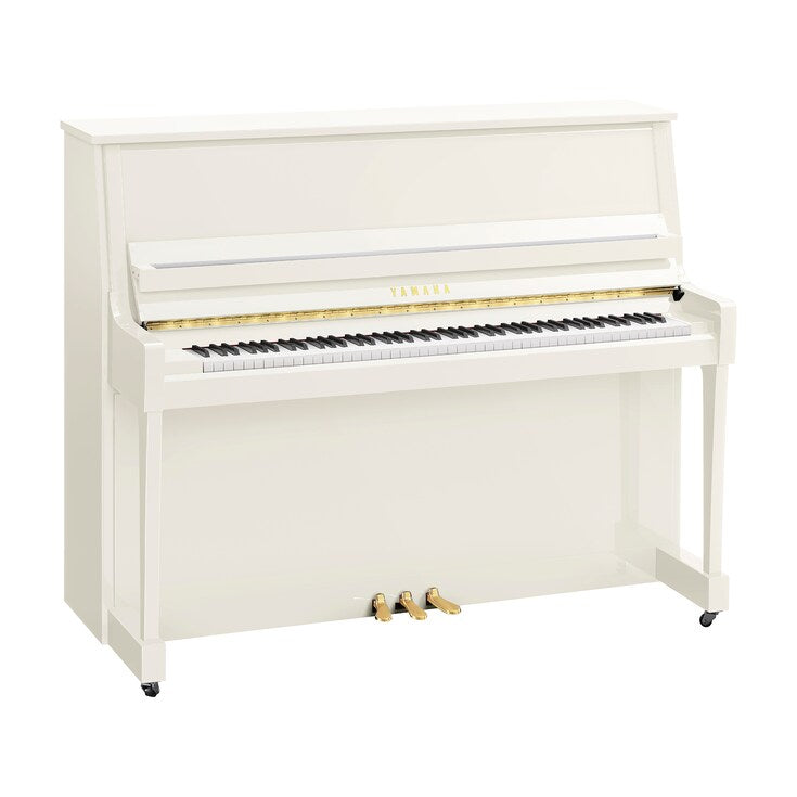 B30 akustinen piano kiiltävä valkoinen