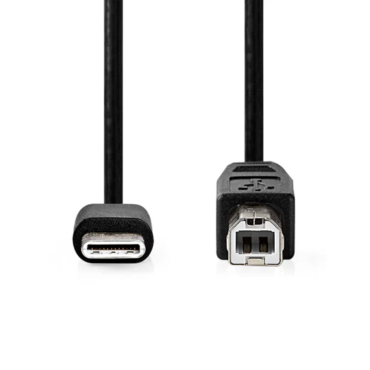 USB 2.0 USB-C Uros / USB-B Uros -johto, 2m