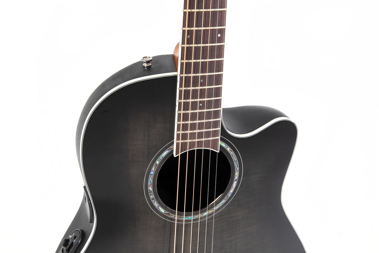 Celebrity Traditional Plus CS24P Mid Cutaway Transparent Blackburst Flame
