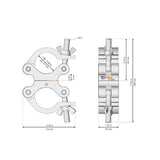 Swivel Coupler Silver (8231)