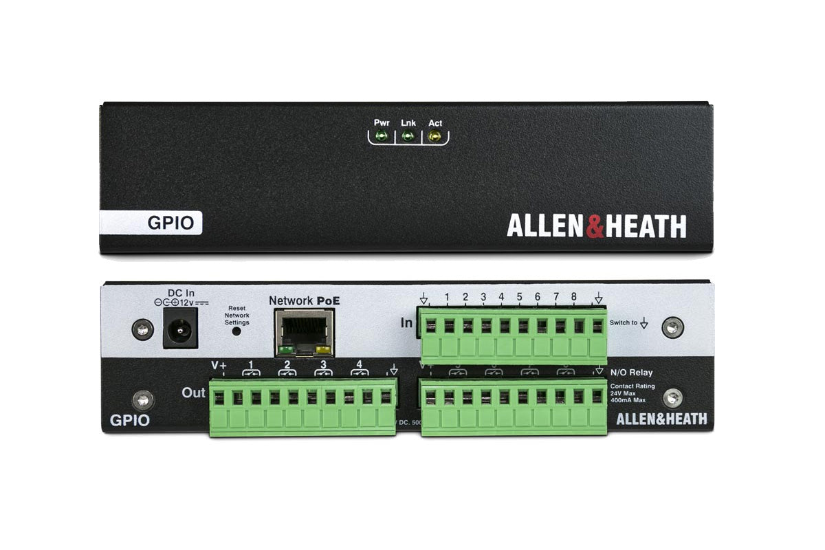 Allen & Heath GPIO-liitäntä etäohjaukseen (PoE)