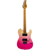 Jet Guitars JT450Q Pink Natural Fade