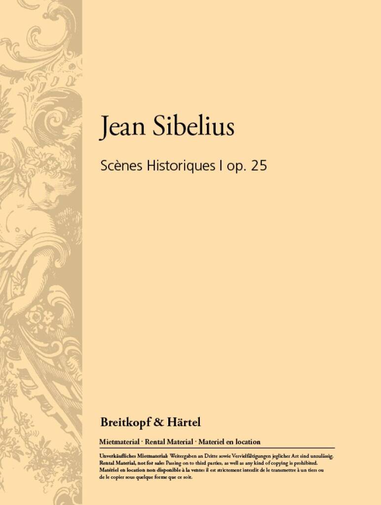 SIBELIUS SCENES HISTORIQUES 1 OP25 STUDY SCORE