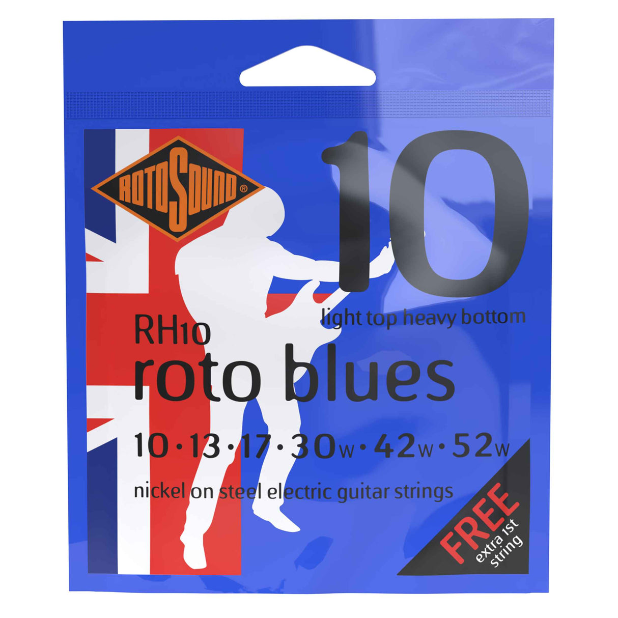 RH10 NICKEL WOUND 10-52 ROTO BLUES