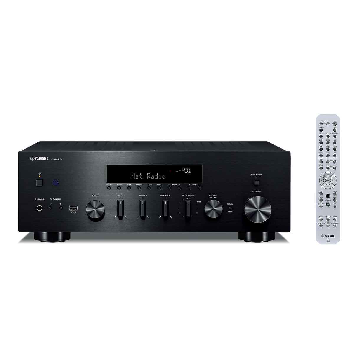 R-N600A Stereovahvistin, musta.