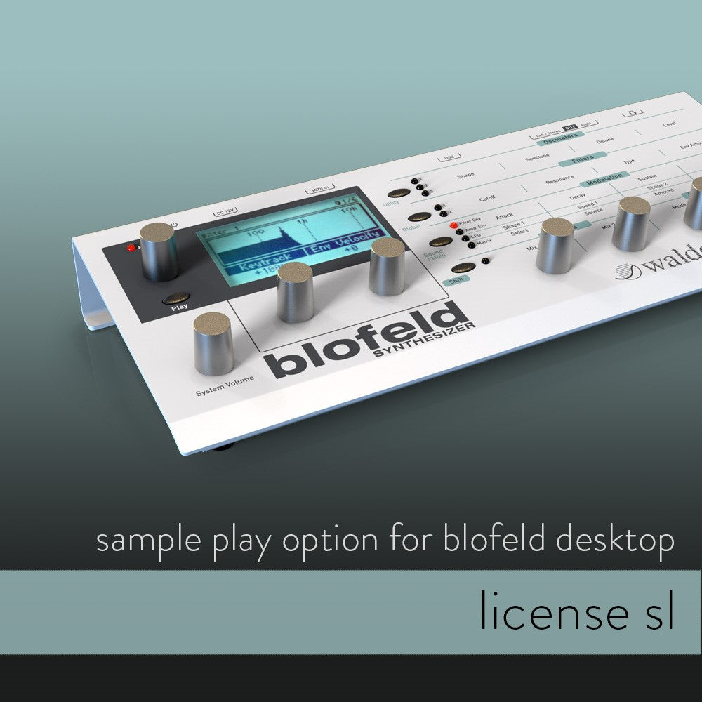 Waldorf Blofeld License SL -ohjelmistolisenssi