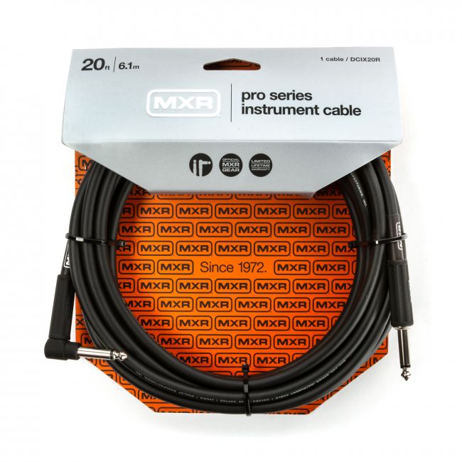 MXR Pro Series Instrumenttikaapeli kulmaplugilla, 6m