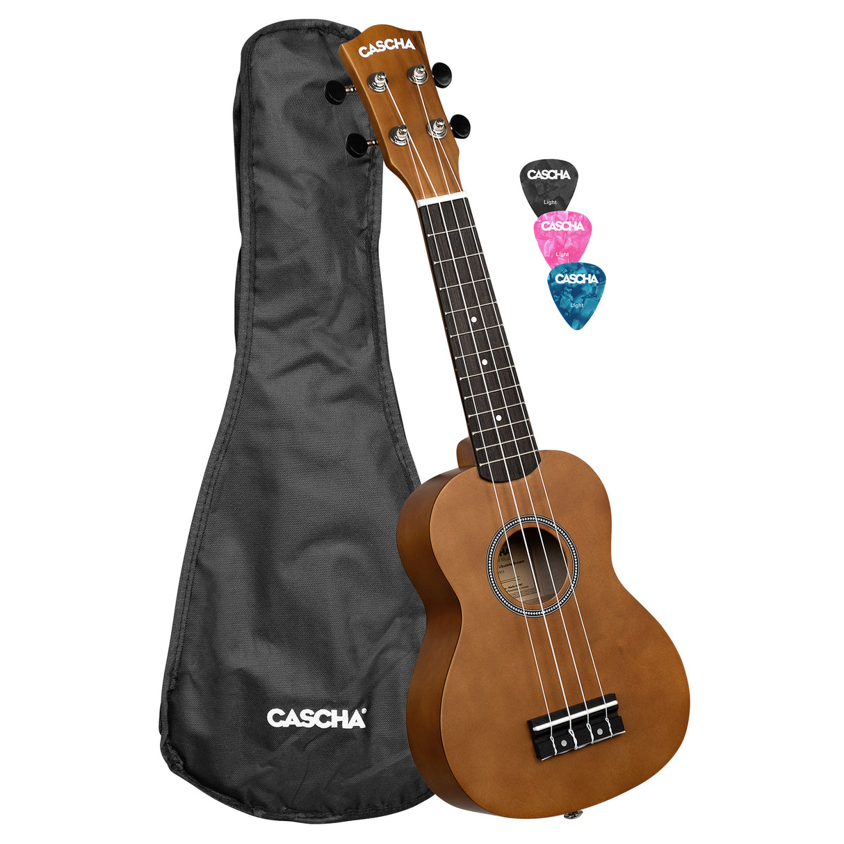 Sopraano ukulele ruskea
