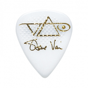 Ibanez Steve Vai Signature Rubber Grip White -plektrat, 50 kpl