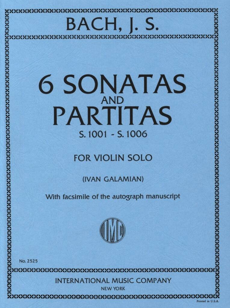 BACH 6 SONATAS AND PARTITAS GALAMIAN VIOLIN BWV1001-1006