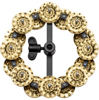 Meinl Headliner Series HTHH2B-BK Hi-Hat Tambourine - Double Row Brass