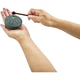 Meinl Sonic Energy Pocket Steel Tongue Drum, Dark Green