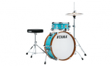 Tama Club Jam Mini Kit -rumpusetti telineillä ja tuolilla, Aqua Blue