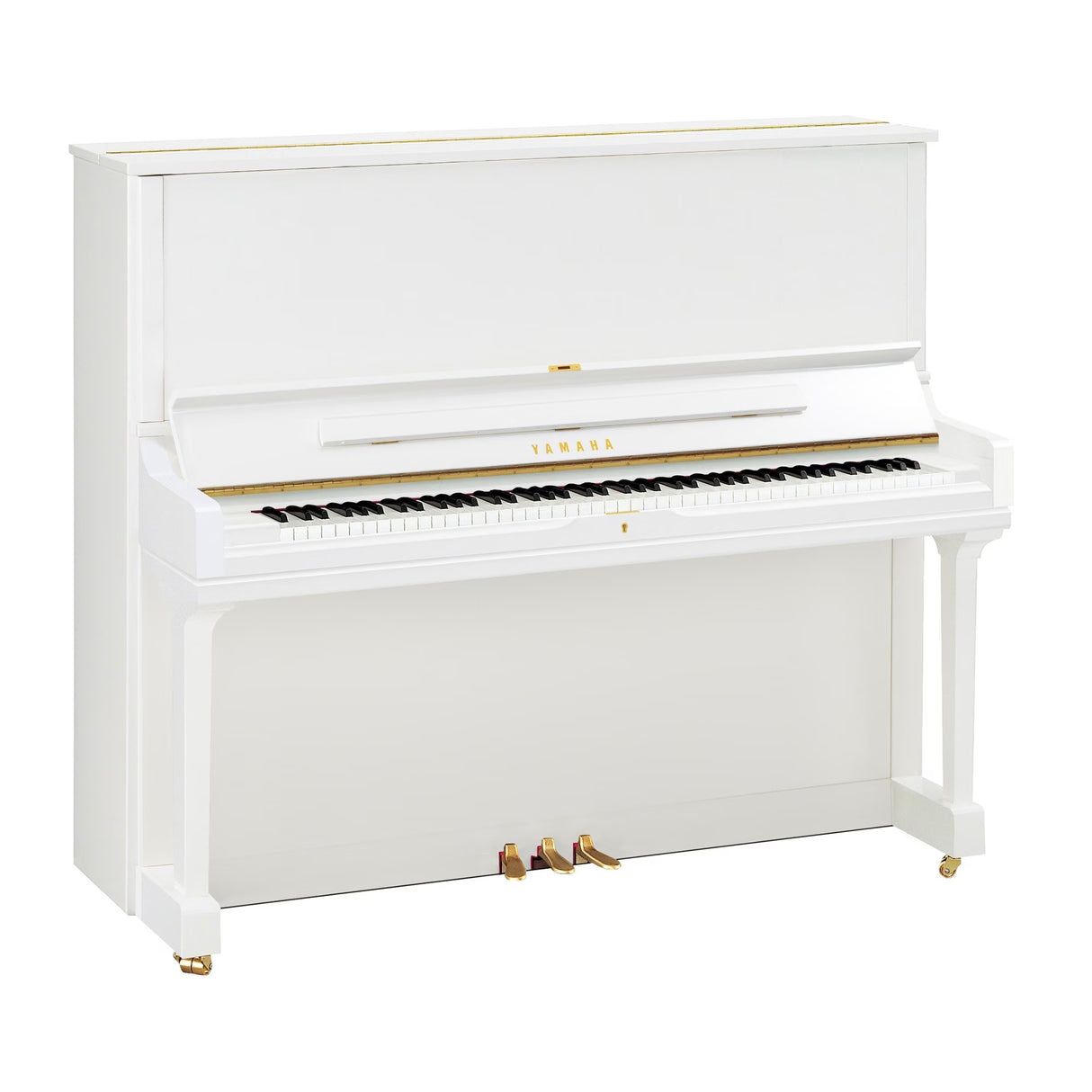 Yamaha YUS3S akustinen piano, valkoinen kiiltävä