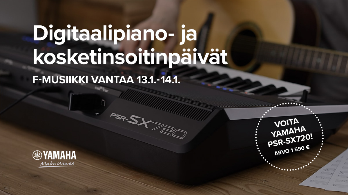 Yamaha digitaalipiano- ja kosketinsoitinpäivät F-Musiikki Vantaalla 13.-14.1.2025