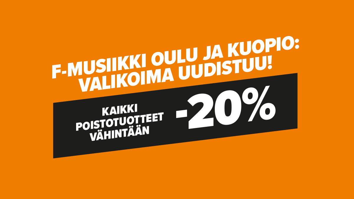 Valikoima uudistuu F-Musiikki Oulussa ja Kuopiossa 