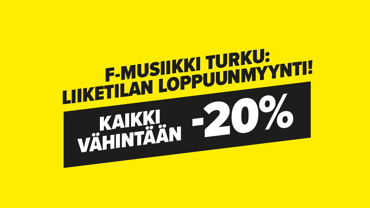 F-Musiikki Turussa liiketilan loppuunmyynti!