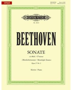  BEETHOVEN SONATA OP27/2 MOONLIGHT PIANO PETERS 