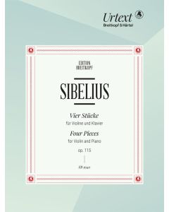  SIBELIUS 4 PIECES FOR VIOLIN AND PIANO 0P115 BREITKOPF 