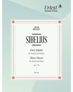  SIBELIUS 3 PIECES FOR VIOLIN AND PIANO 0P116 BREITKOPF 