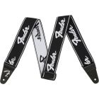 Fender Weighless Running Logo Strap B/W 